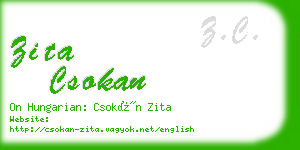 zita csokan business card